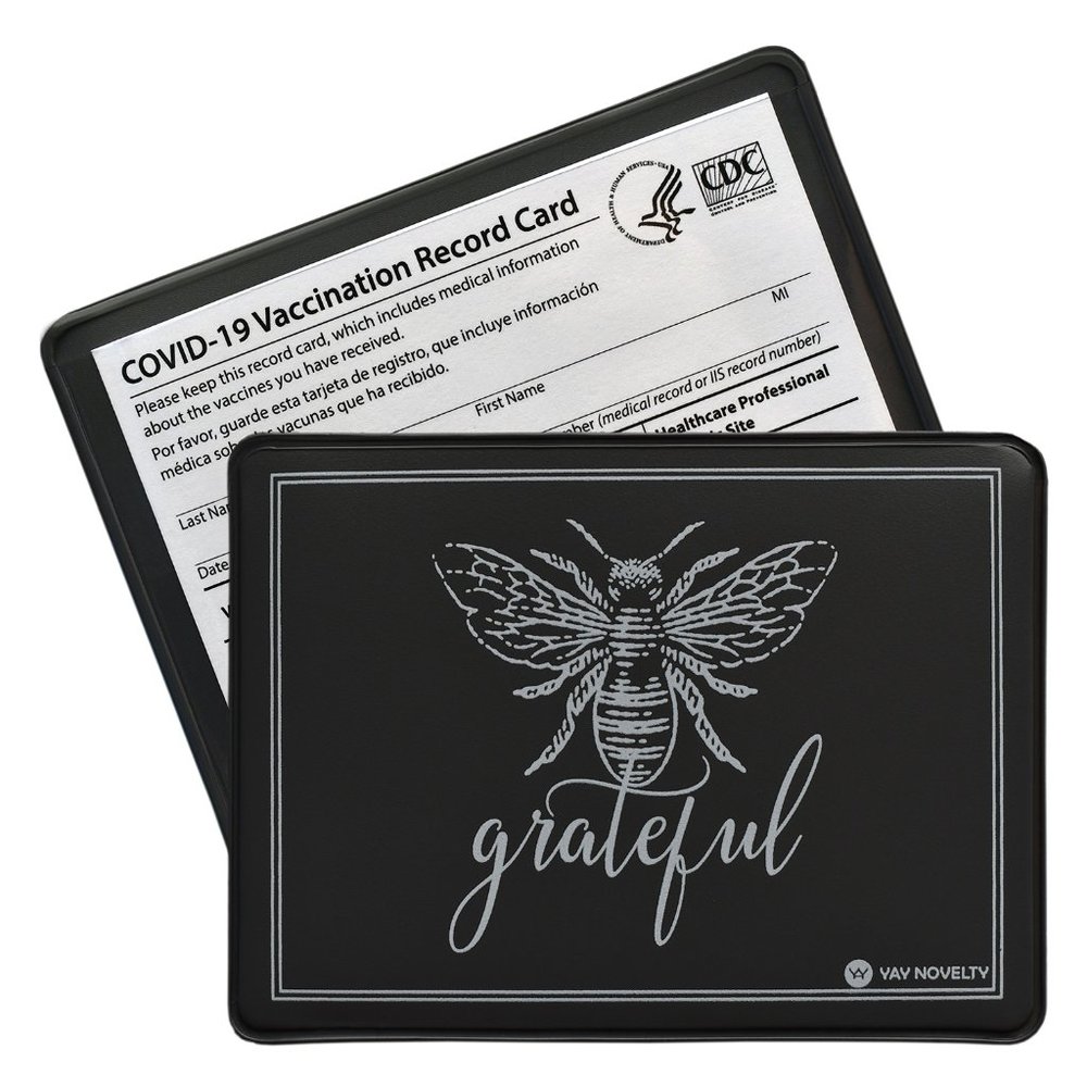 Vaccination Card Protector - Be Grateful